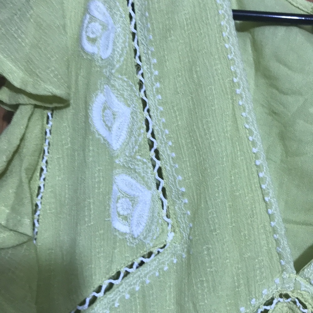 Free People lime green tunic size M - Picture 4 of 6